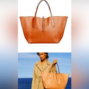 Annabel ingall large pebbled leather tote bag